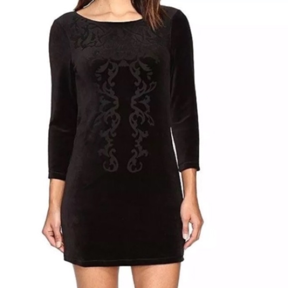 Sanctuary Gia black velour dress SIZE XS